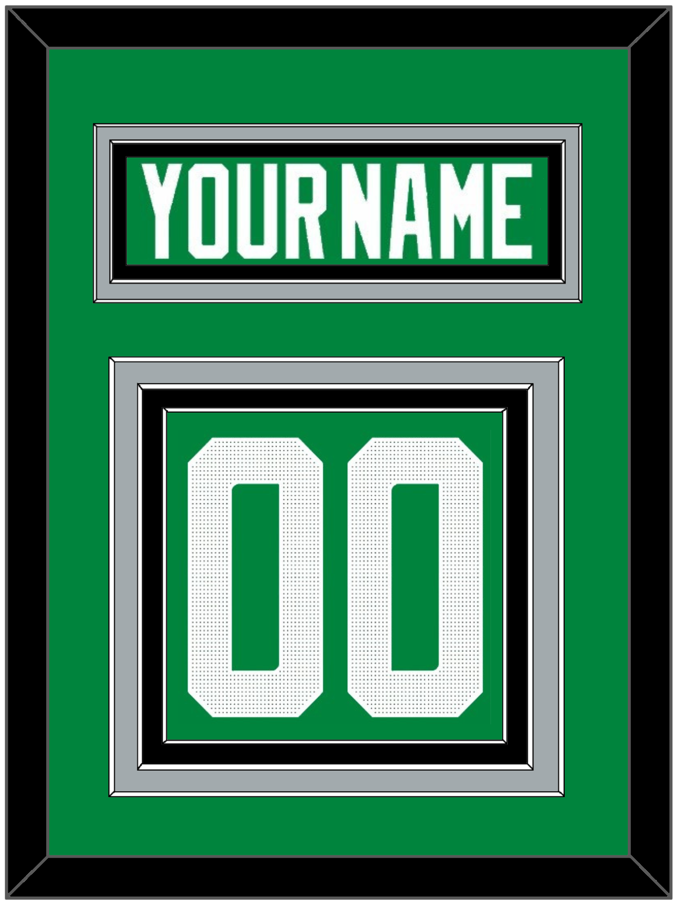 Dallas Nameplate & Number (Back) - Home Green - Premier Tier 3