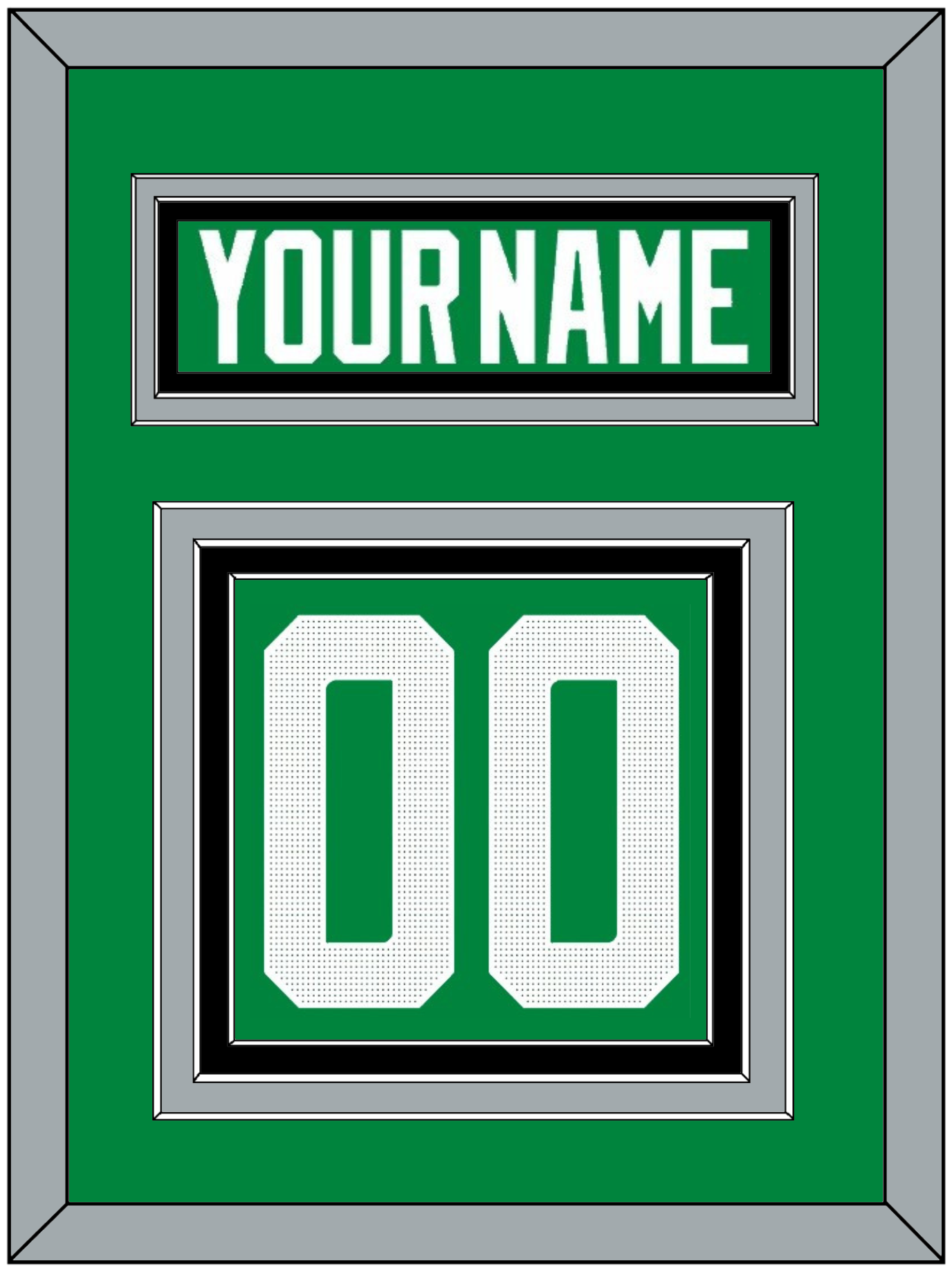 Dallas Nameplate & Number (Back) - Home Green - Premier Tier 3