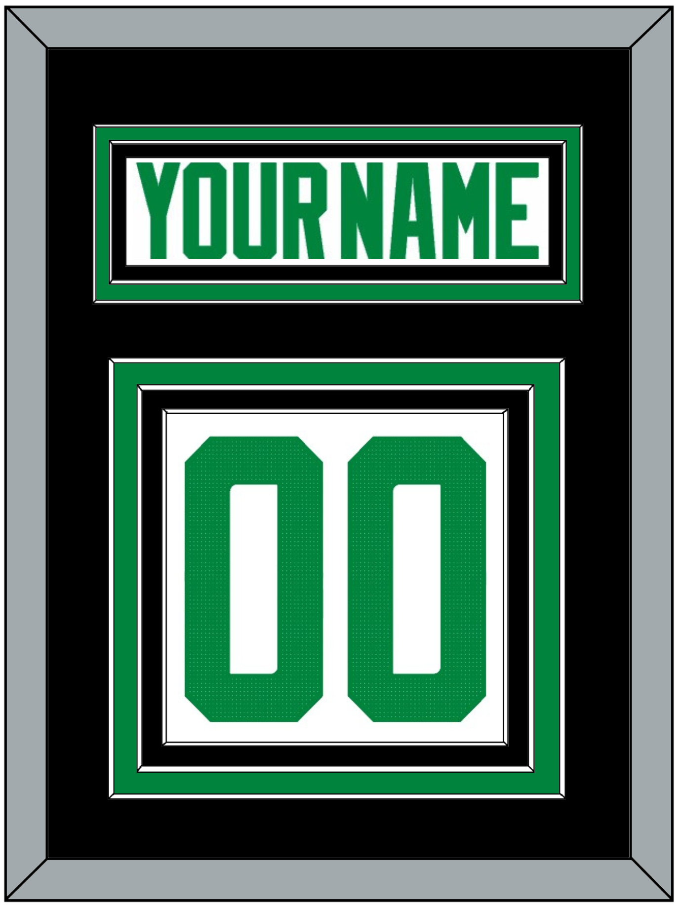 Dallas Nameplate & Number (Back) - Road White - Premier Tier 3