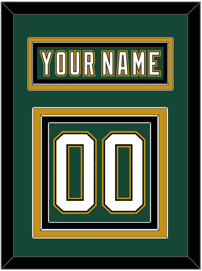 Dallas Nameplate & Number (Back) - Alternate Green (1997-1999) - Premier Tier 2