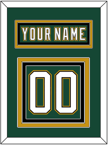 Dallas Nameplate & Number (Back) - Alternate Green (1997-1999) - Premier Tier 2