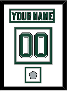 Dallas Nameplate & Number (Back) With Stanley Cup Champions Patch - Home White (1994-1999) - Double Mat 1