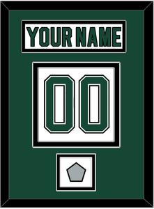 Dallas Nameplate & Number (Back) With Stanley Cup Finals Patch - Home White (1994-1999) - Double Mat 2