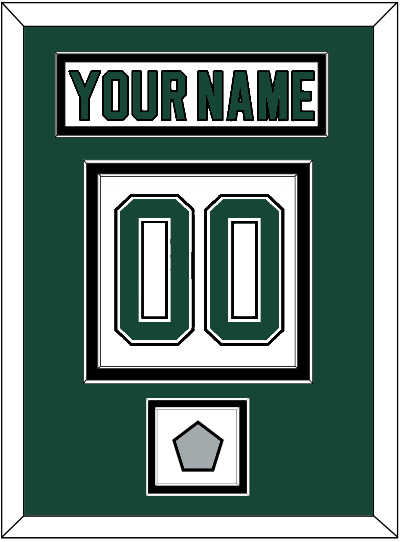 Dallas Nameplate & Number (Back) With Stanley Cup Champions Patch - Home White (1994-1999) - Signature Tier 2