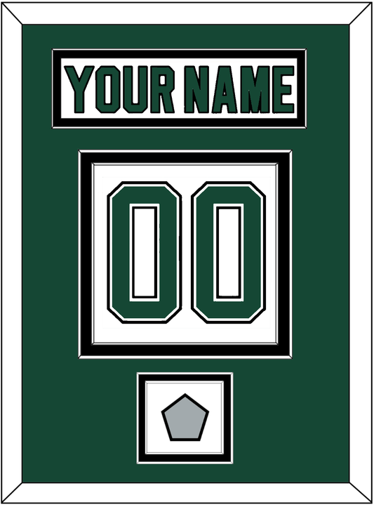 Dallas Nameplate & Number (Back) With Stanley Cup Finals Patch - Home White (1994-1999) - Signature Tier 2