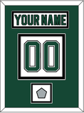 Dallas Nameplate & Number (Back) With Stanley Cup Finals Patch - Home White (1994-1999) - Double Mat 2