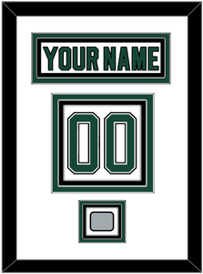 Dallas Nameplate & Number (Back) With Stanley Cup Finals Patch - Home White (1994-1999) - Triple Mat 1