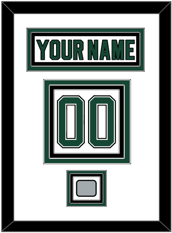 Dallas Nameplate & Number (Back) With Stanley Cup Finals Patch - Home White (1994-1999) - Triple Mat 1