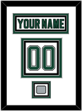 Dallas Nameplate & Number (Back) With Stanley Cup Finals Patch - Home White (1994-1999) - Triple Mat 1