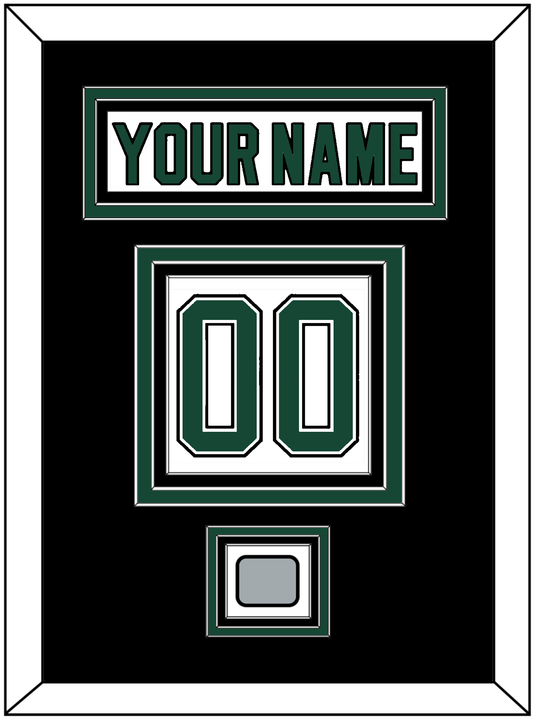 Dallas Nameplate & Number (Back) With Stanley Cup Champions Patch - Home White (1994-1999) - Premier Tier 3