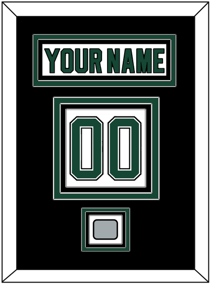 Dallas Nameplate & Number (Back) With Stanley Cup Champions Patch - Home White (1994-1999) - Premier Tier 1