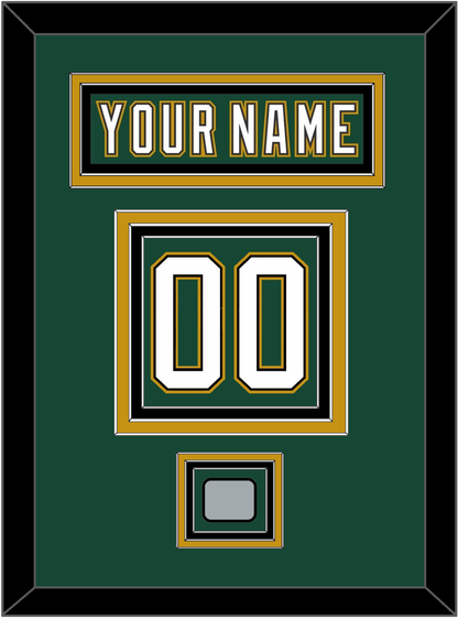 Dallas Nameplate & Number (Back) With Stanley Cup Finals Patch - Alternate Green (1997-1999) - Premier Tier 2