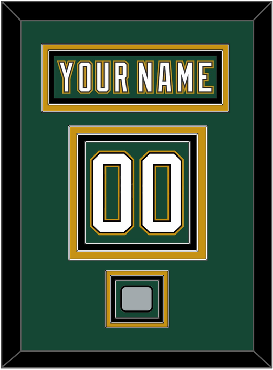 Dallas Nameplate & Number (Back) With Stanley Cup Finals Patch - Alternate Green (1997-1999) - Premier Tier 2