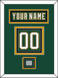 Dallas Nameplate & Number (Back) With Stanley Cup Finals Patch - Alternate Green (1997-1999) - Triple Mat 2