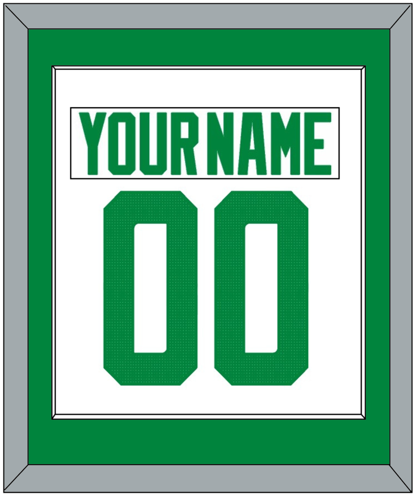 Dallas Nameplate & Number (Back) Combined - Road White - Essential Tier 1