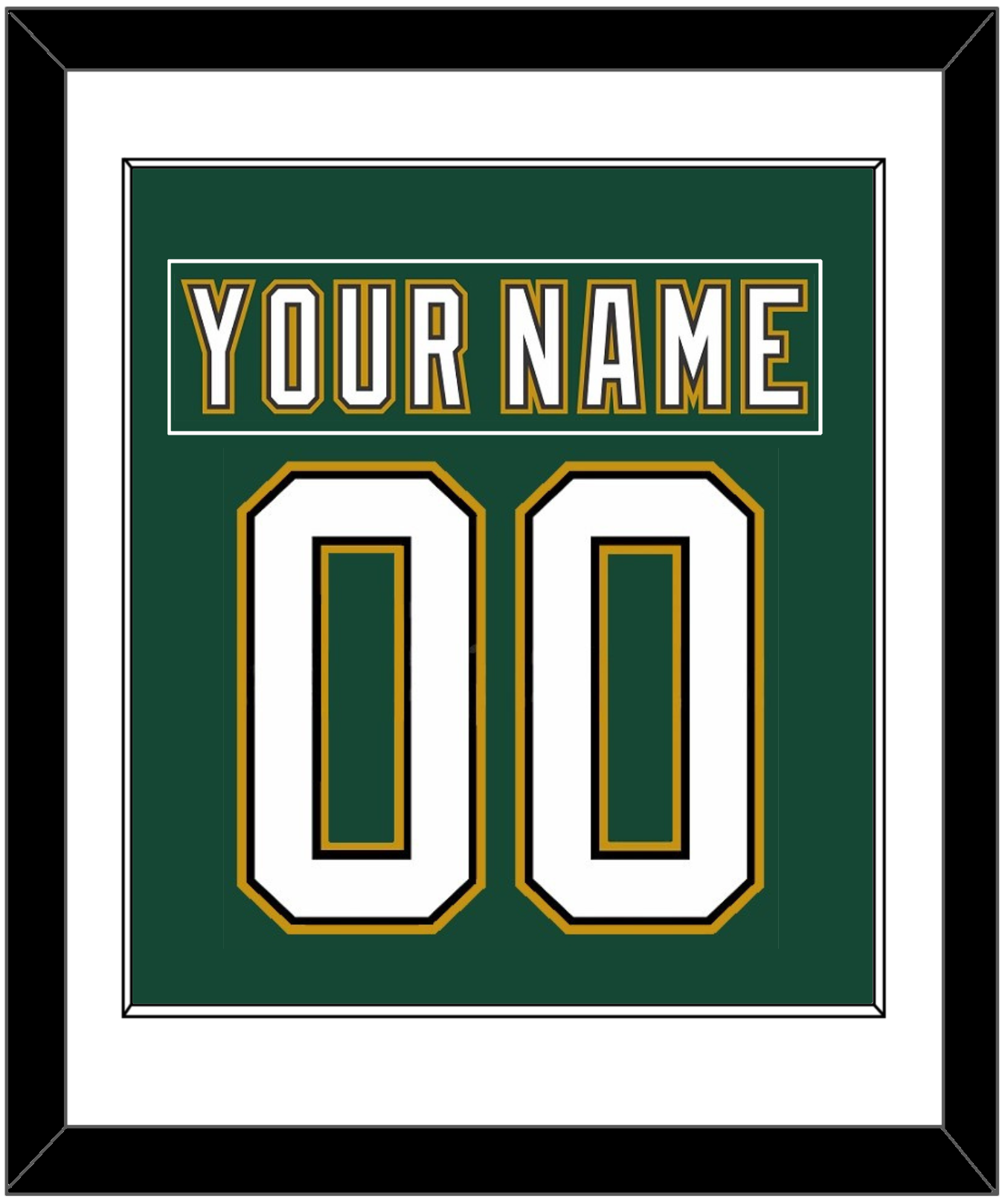 Dallas Nameplate & Number (Back) Combined - Alternate Green (1997-1999) - Essential Tier 1