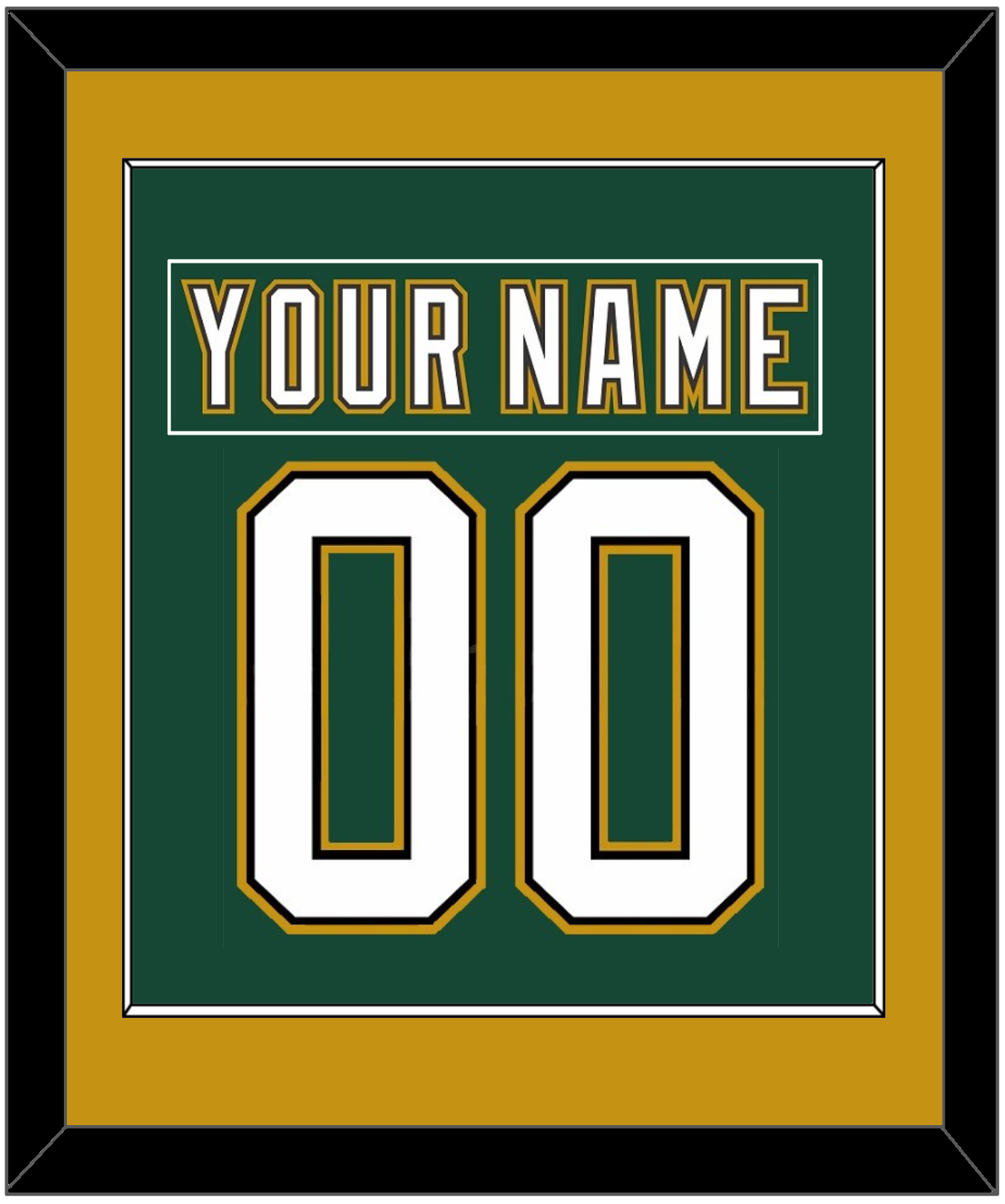 Dallas Nameplate & Number (Back) Combined - Alternate Green (1997-1999) - Essential Tier 2