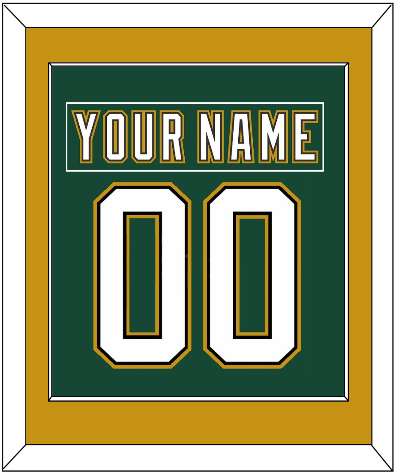 Dallas Nameplate & Number (Back) Combined - Alternate Green (1997-1999) - Essential Tier 2