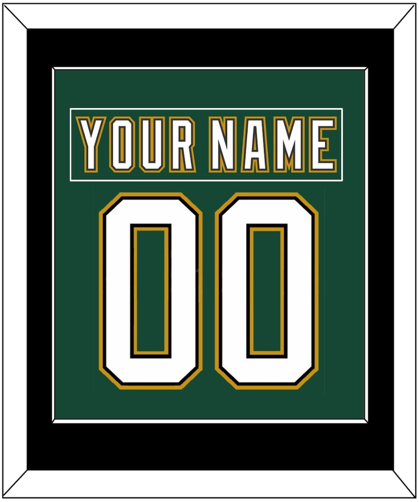 Dallas Nameplate & Number (Back) Combined - Alternate Green (1997-1999) - Essential Tier 3