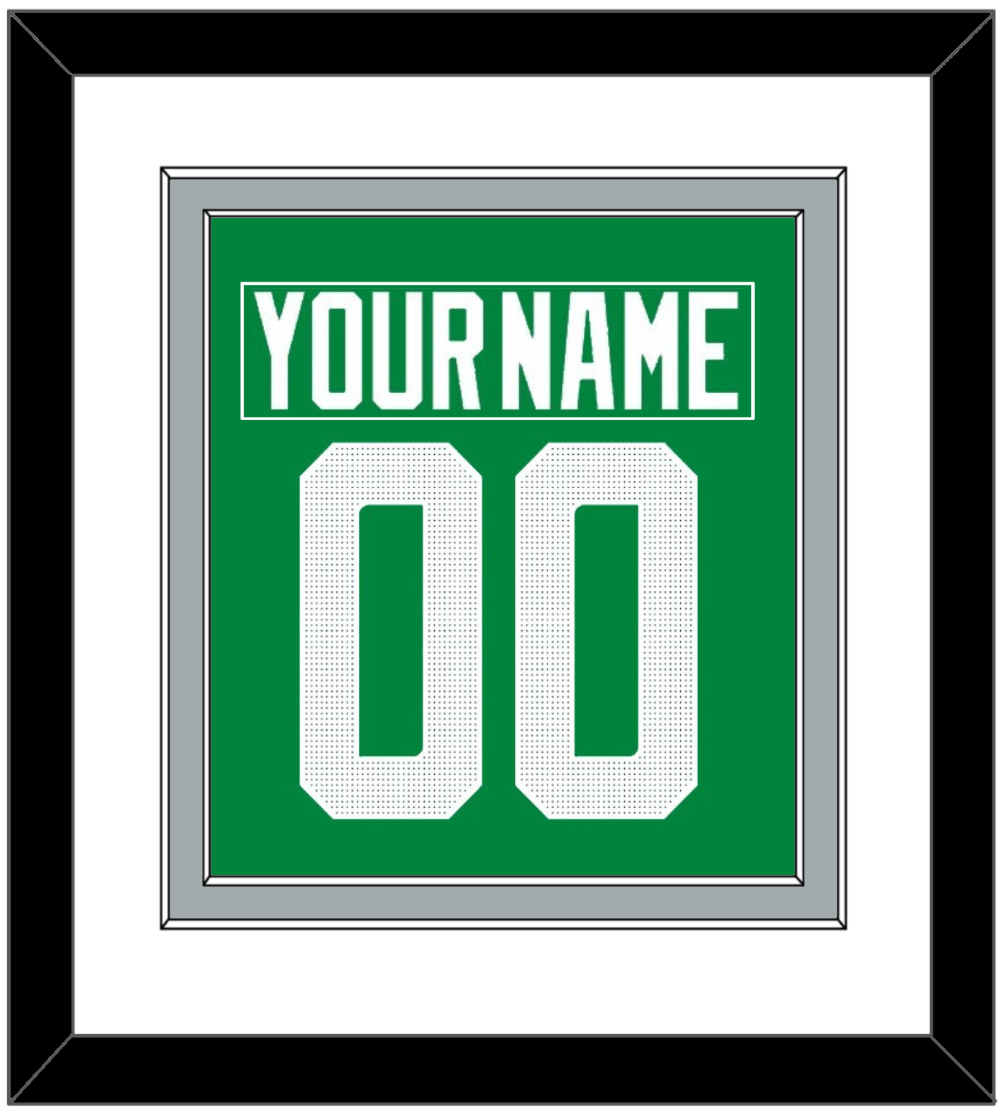 Dallas Nameplate & Number (Back) Combined - Home Green - Signature Tier 2