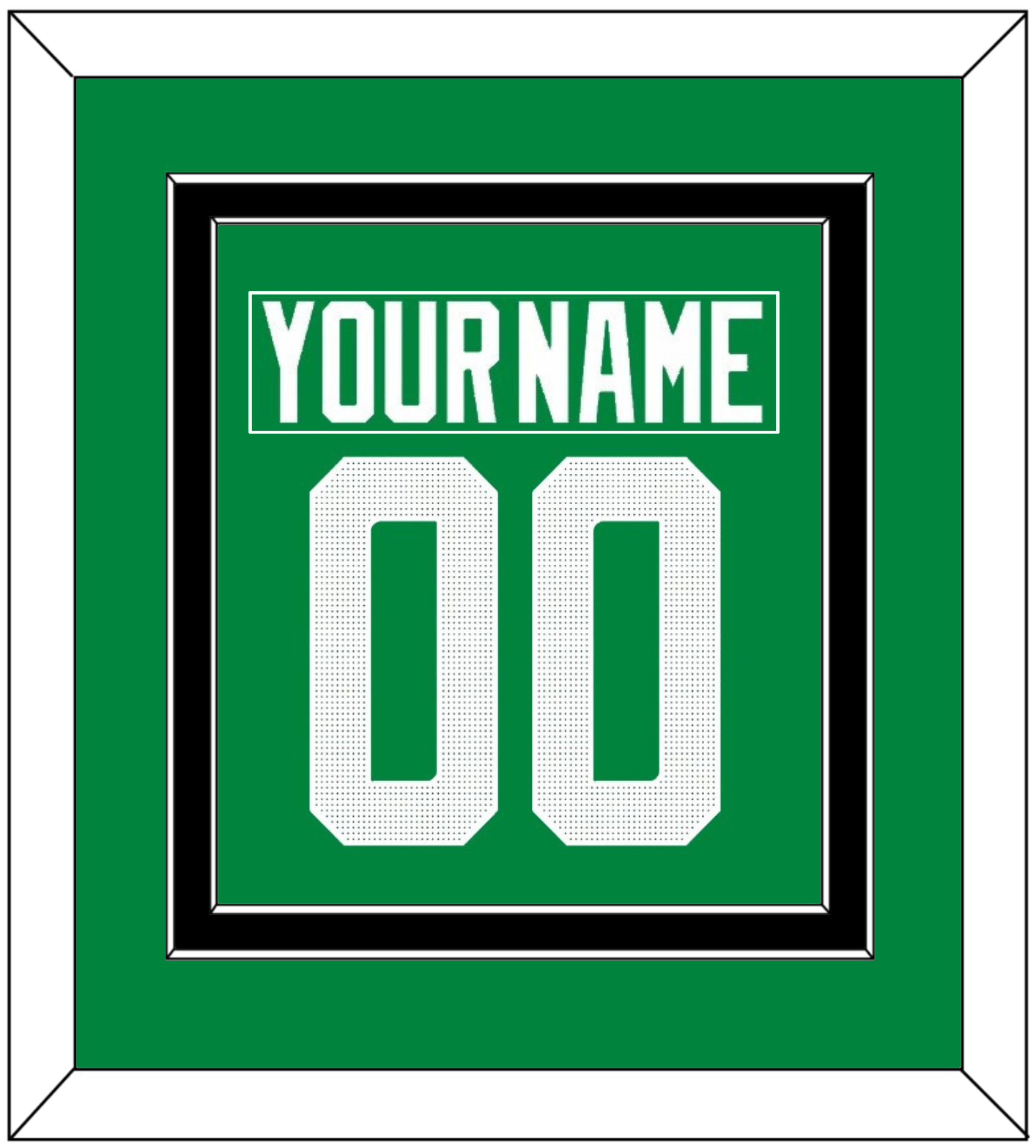 Dallas Nameplate & Number (Back) Combined - Home Green - Signature Tier 3