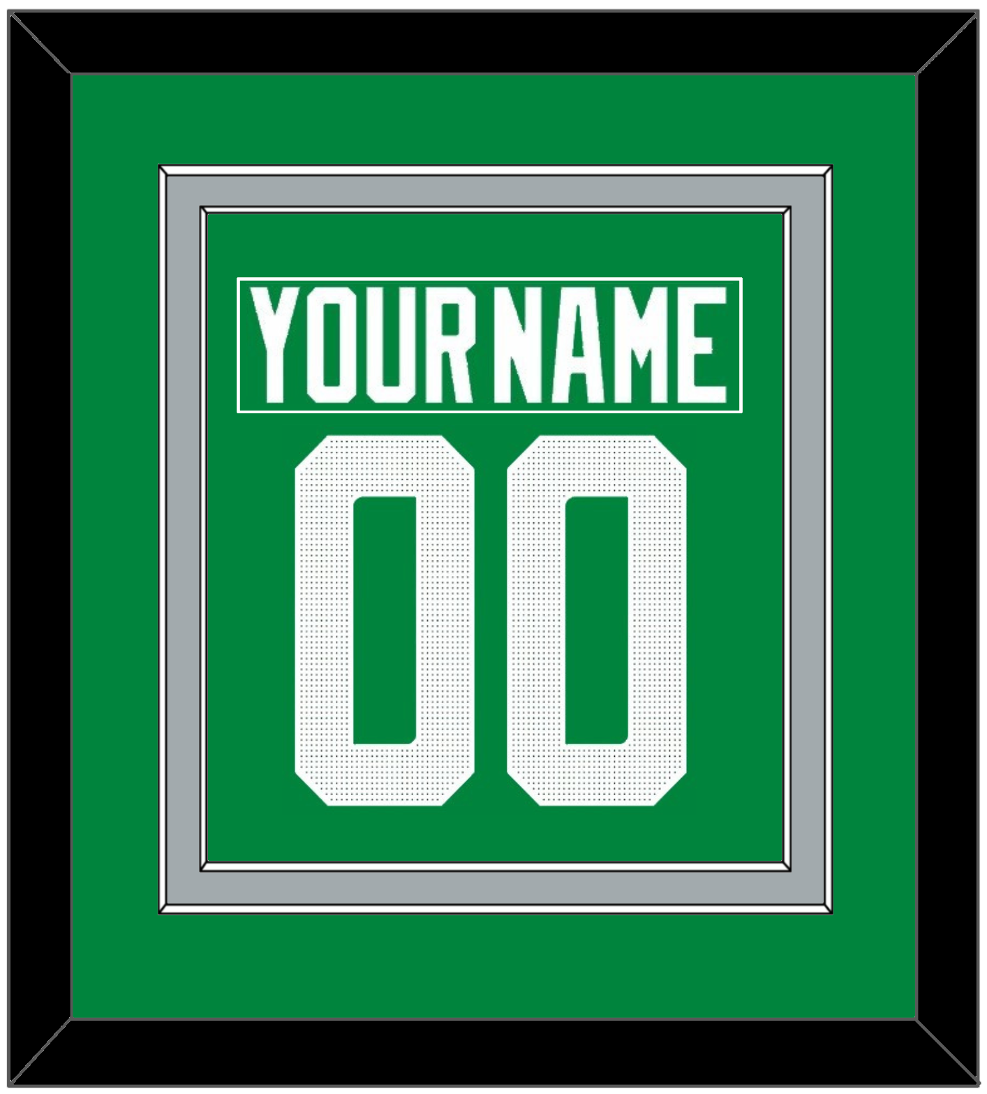 Dallas Nameplate & Number (Back) Combined - Home Green - Signature Tier 4