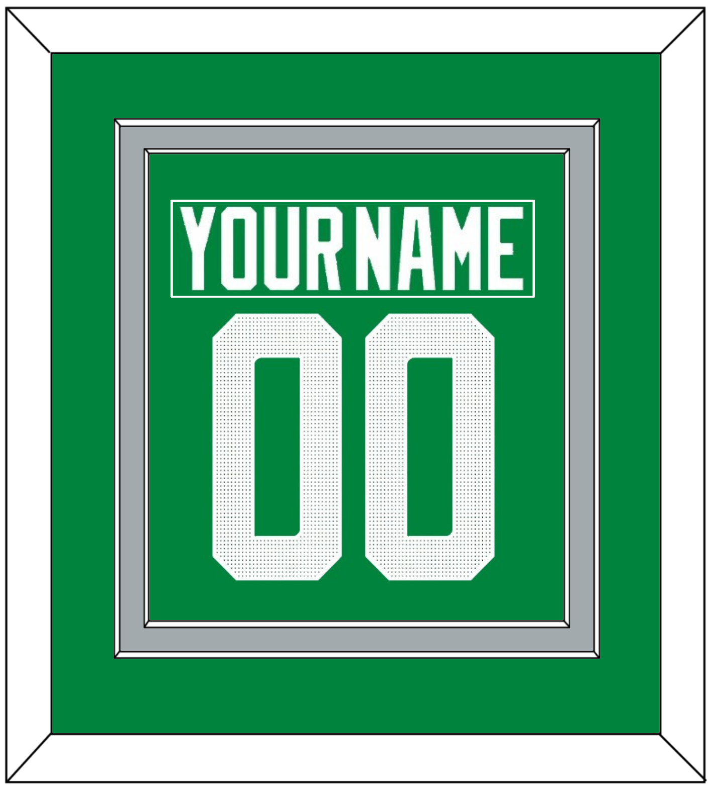 Dallas Nameplate & Number (Back) Combined - Home Green - Signature Tier 4