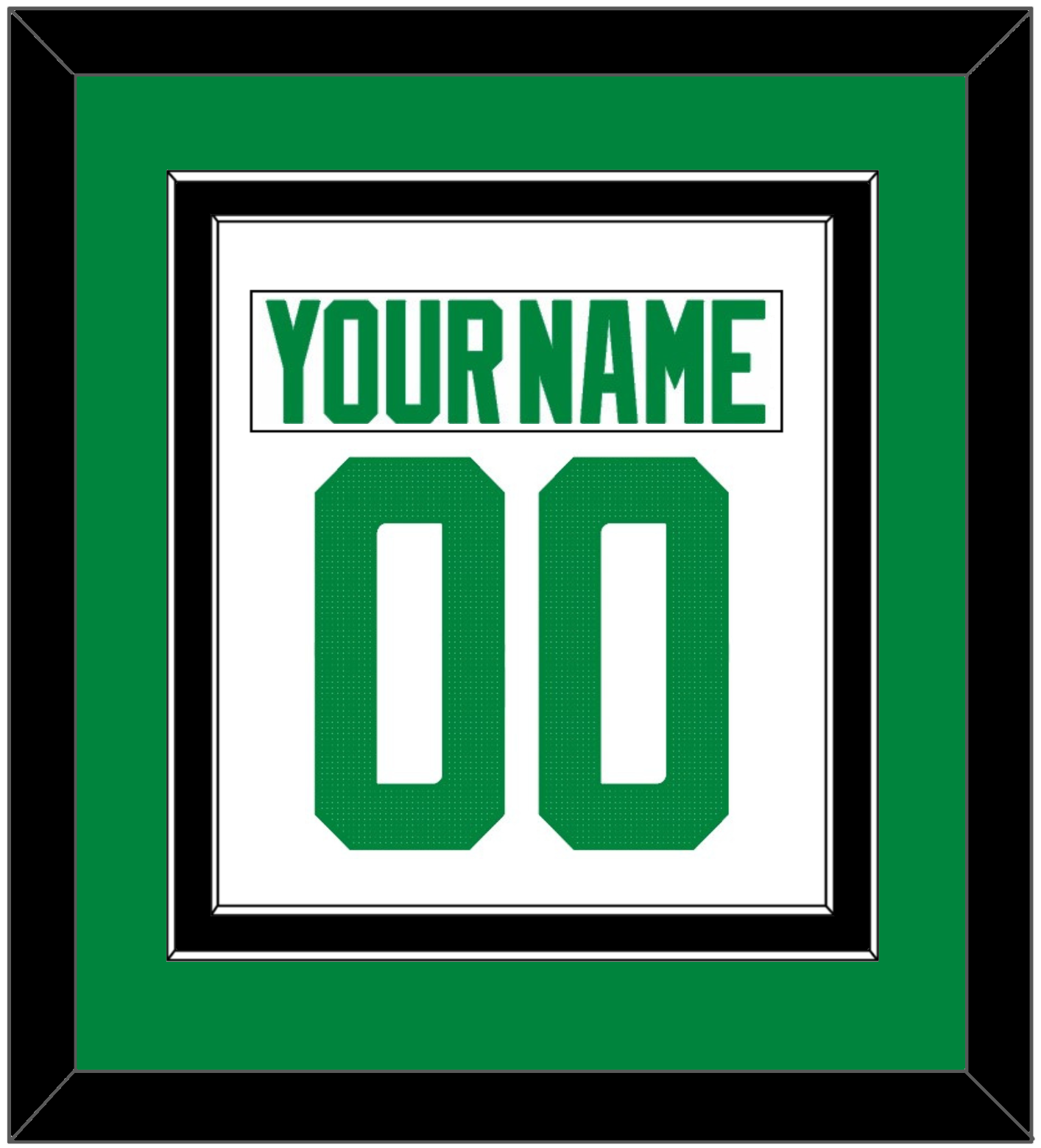 Dallas Nameplate & Number (Back) Combined - Road White - Signature Tier 3