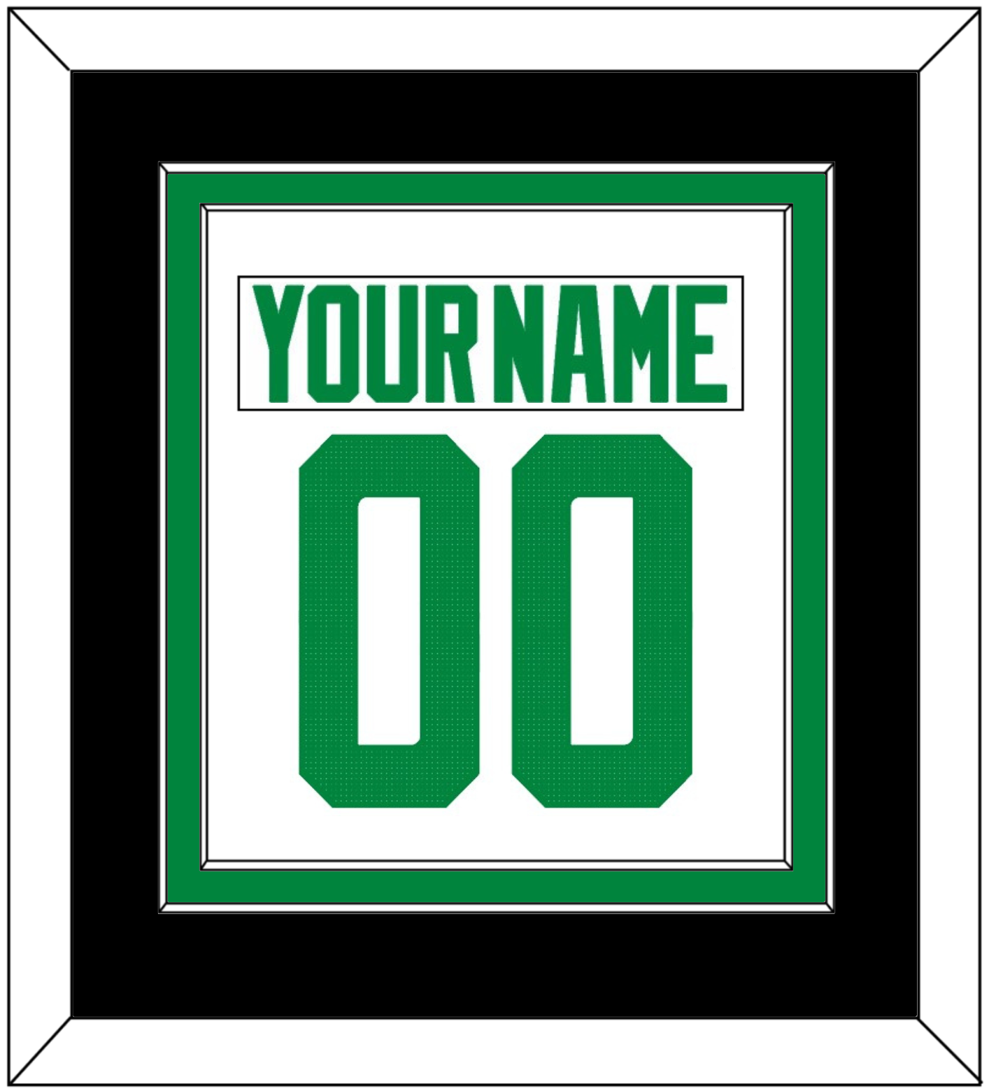 Dallas Nameplate & Number (Back) Combined - Road White - Signature Tier 5