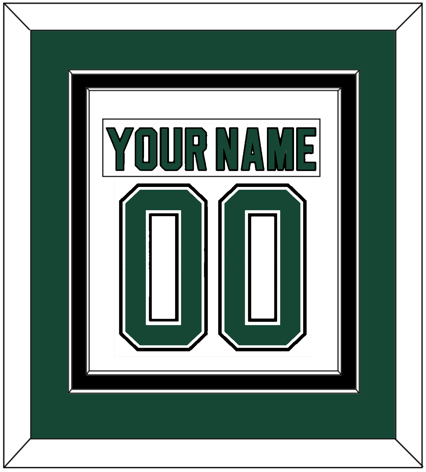 Dallas Nameplate & Number (Back) Combined - Home White (1994-1999) - Signature Tier 2