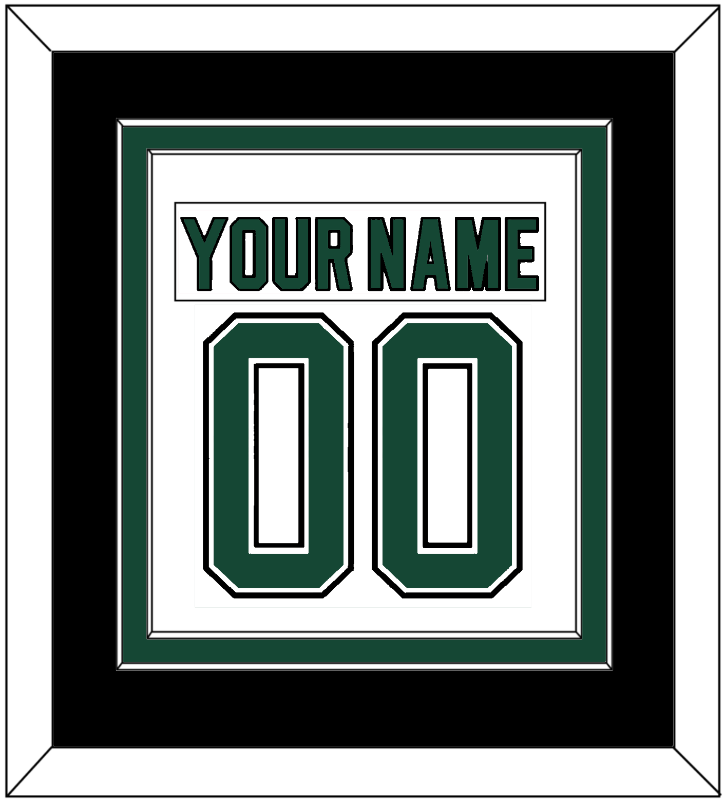 Dallas Nameplate & Number (Back) Combined - Home White (1994-1999) - Signature Tier 3