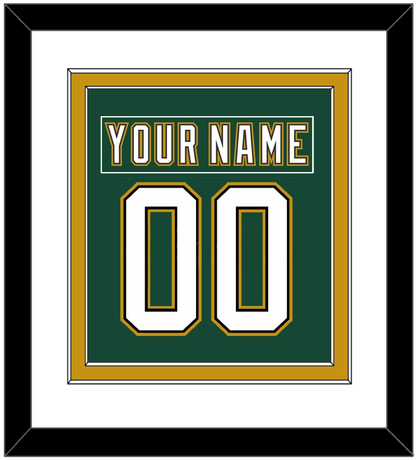 Dallas Nameplate & Number (Back) Combined - Alternate Green (1997-1999) - Signature Tier 2