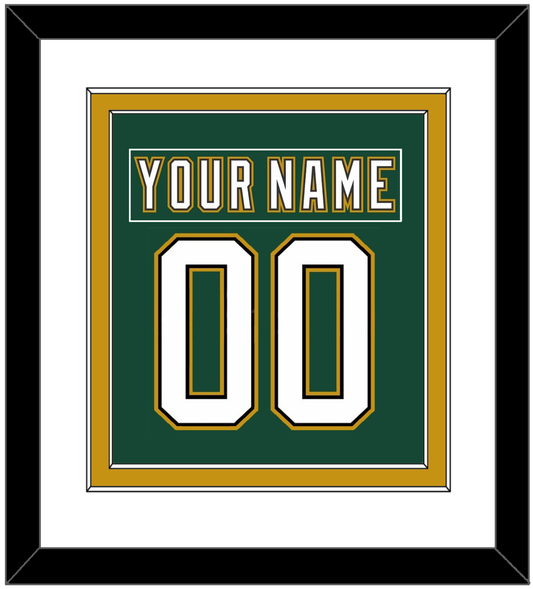 Dallas Nameplate & Number (Back) Combined - Alternate Green (1997-1999) - Signature Tier 2