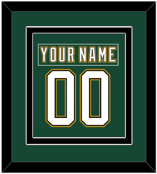 Dallas Nameplate & Number (Back) Combined - Alternate Green (1997-1999) - Signature Tier 3