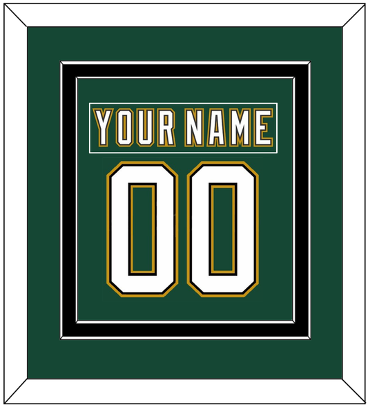 Dallas Nameplate & Number (Back) Combined - Alternate Green (1997-1999) - Signature Tier 3