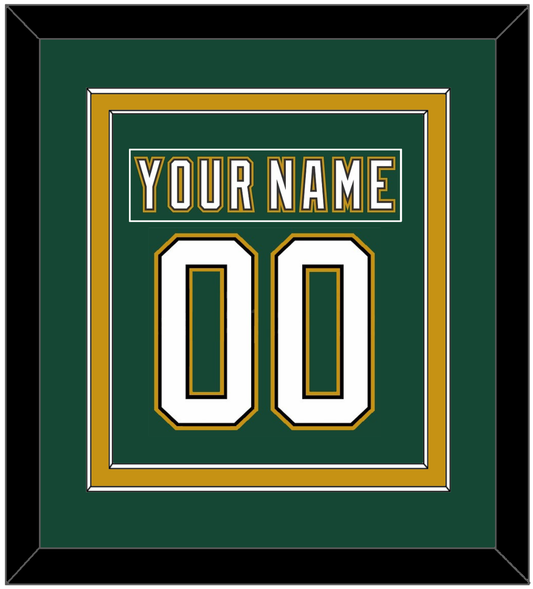 Dallas Nameplate & Number (Back) Combined - Alternate Green (1997-1999) - Signature Tier 4