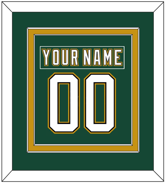 Dallas Nameplate & Number (Back) Combined - Alternate Green (1997-1999) - Signature Tier 4