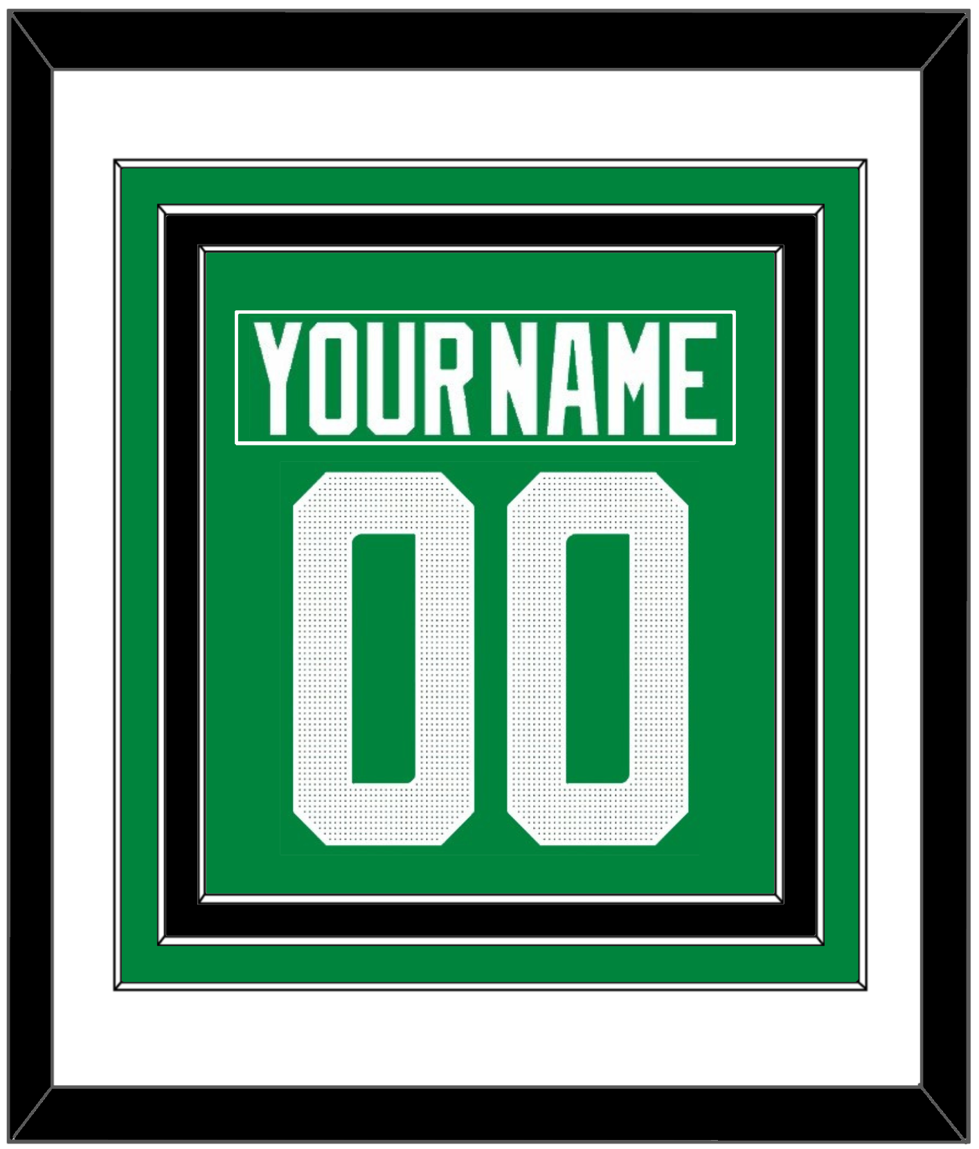 Dallas Nameplate & Number (Back) Combined - Home Green - Premier Tier 2