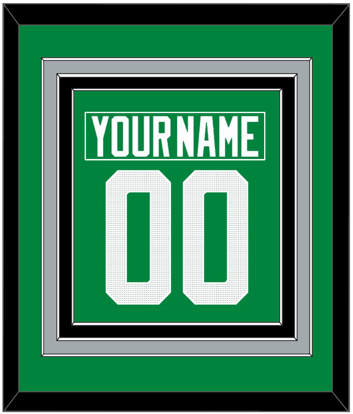 Dallas Nameplate & Number (Back) Combined - Home Green - Premier Tier 3