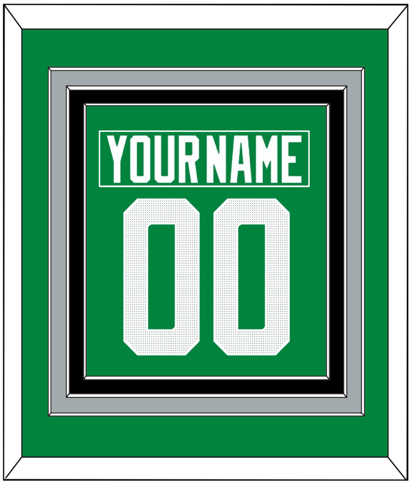 Dallas Nameplate & Number (Back) Combined - Home Green - Premier Tier 3
