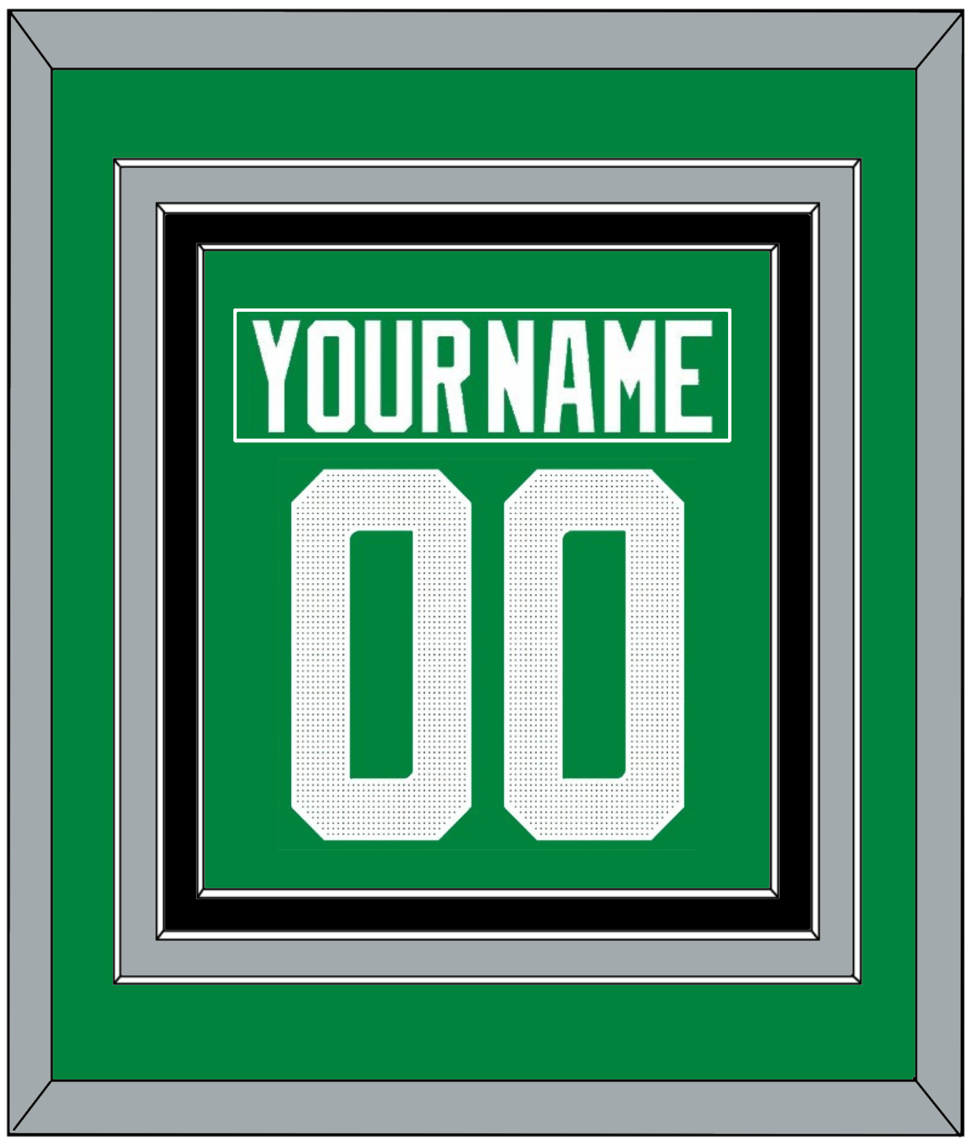 Dallas Nameplate & Number (Back) Combined - Home Green - Premier Tier 3