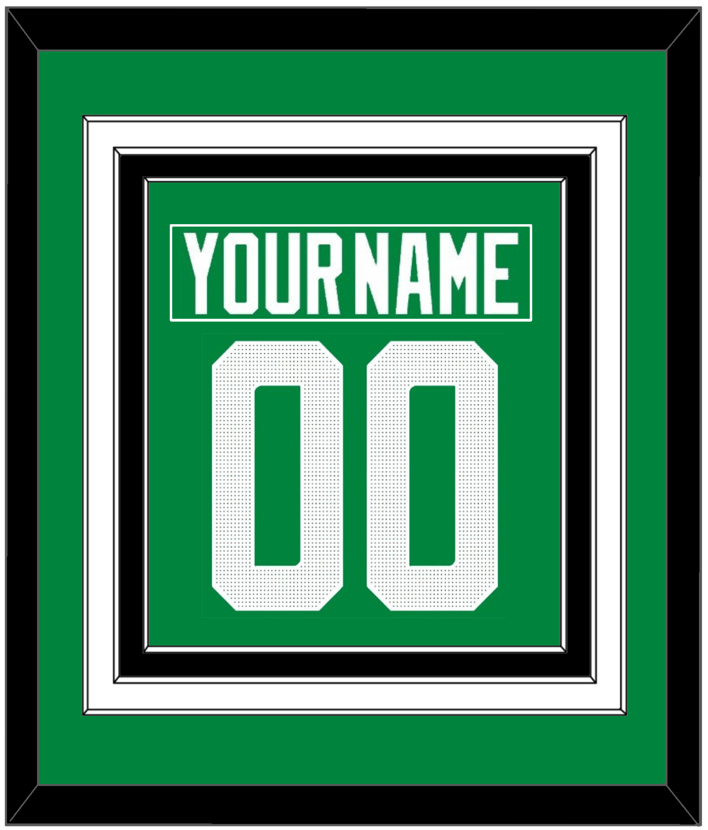 Dallas Nameplate & Number (Back) Combined - Home Green - Premier Tier 4