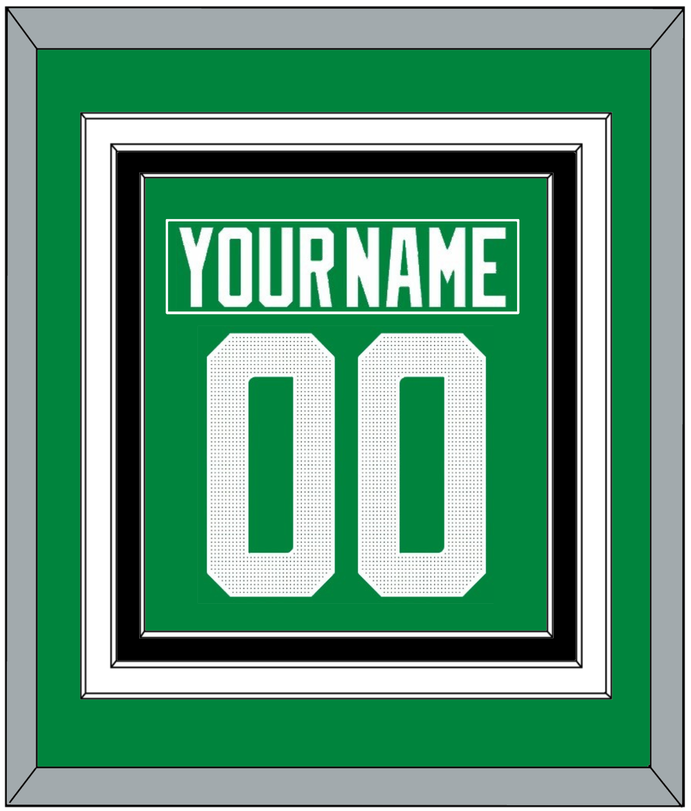 Dallas Nameplate & Number (Back) Combined - Home Green - Premier Tier 4