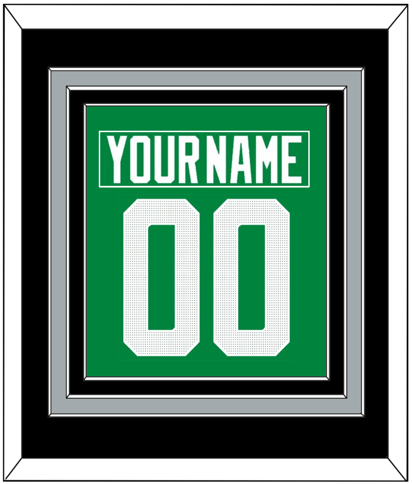 Dallas Nameplate & Number (Back) Combined - Home Green - Premier Tier 5