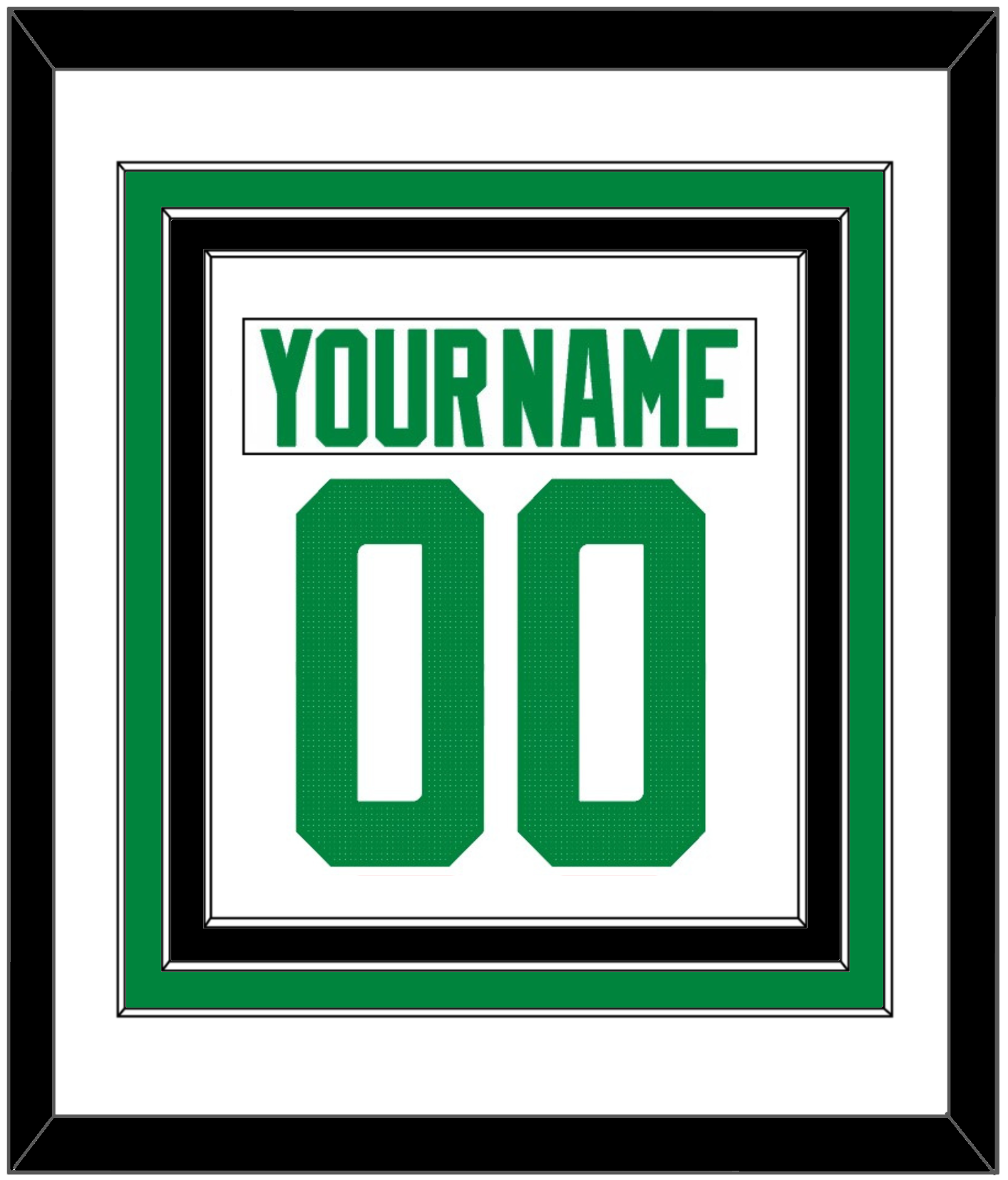 Dallas Nameplate & Number (Back) Combined - Road White - Premier Tier 1