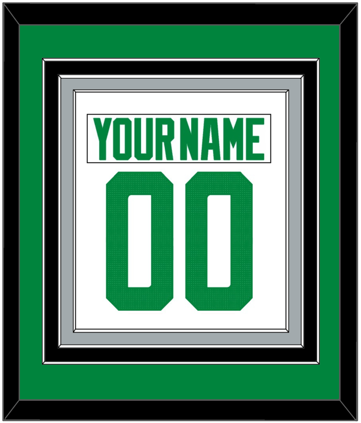 Dallas Nameplate & Number (Back) Combined - Road White - Premier Tier 2