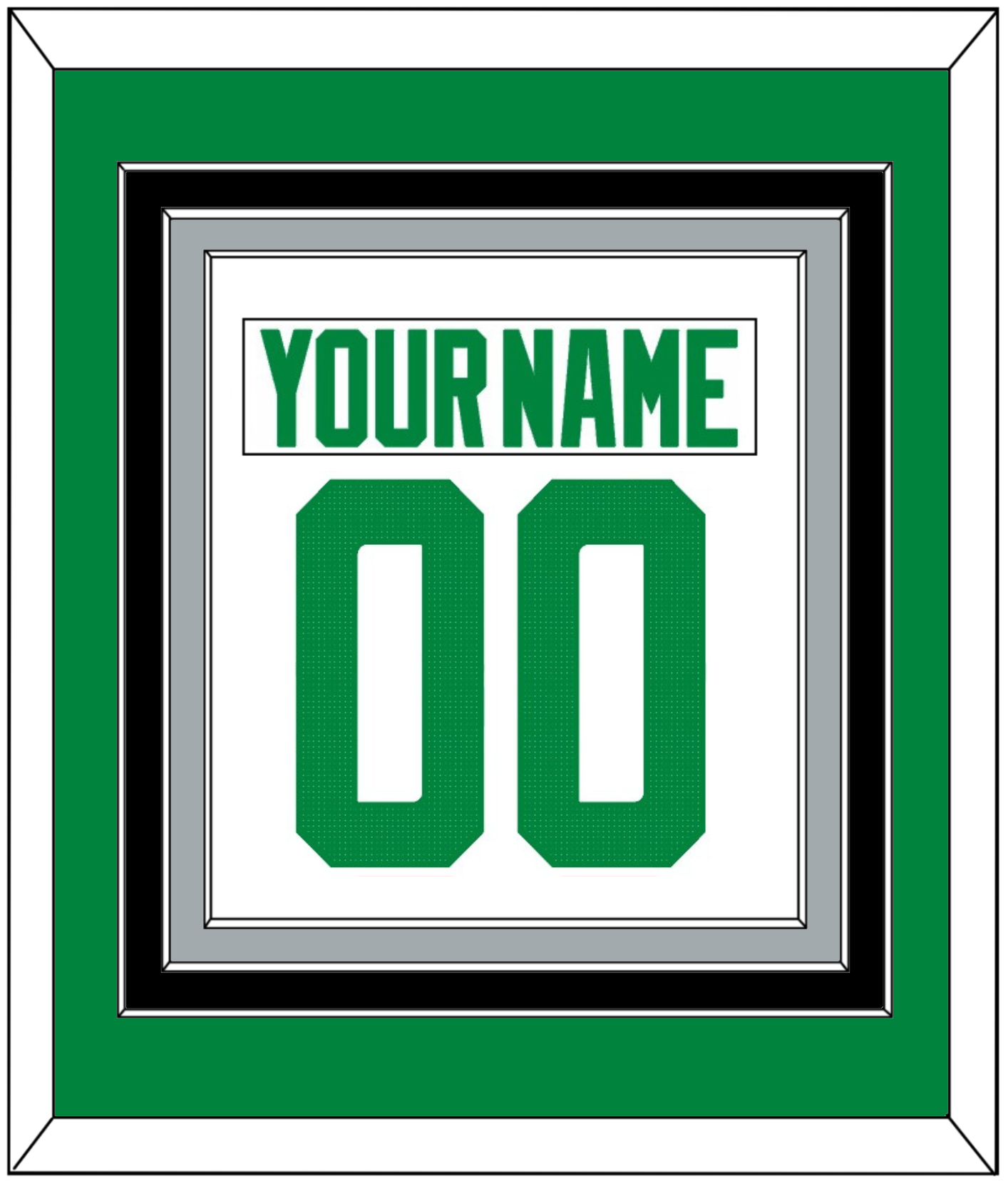 Dallas Nameplate & Number (Back) Combined - Road White - Premier Tier 2