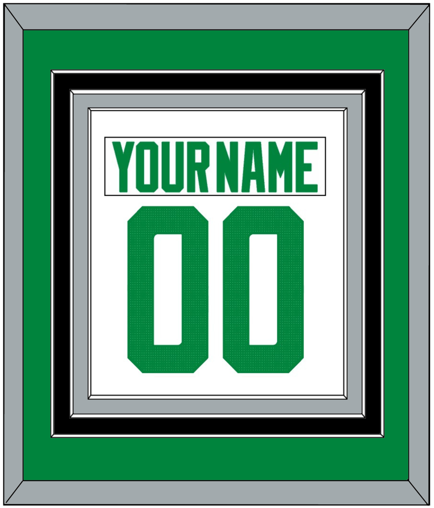 Dallas Nameplate & Number (Back) Combined - Road White - Premier Tier 2