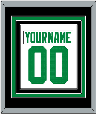 Dallas Nameplate & Number (Back) Combined - Road White - Premier Tier 3