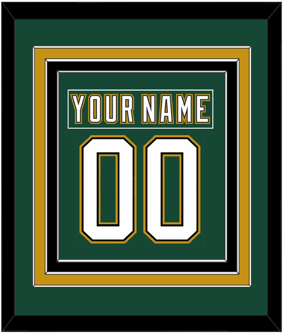 Dallas Nameplate & Number (Back) Combined - Alternate Green (1997-1999) - Triple Mat 2